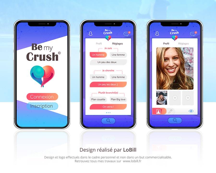 Be My Crush - LoBill Design : Site web et Communication digitale imprimée