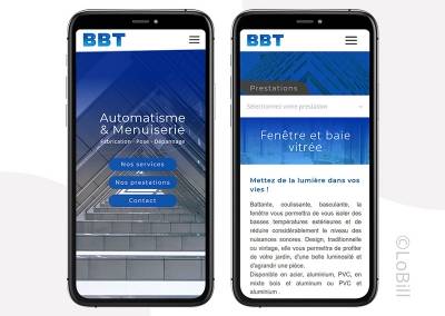 BBT - site mobile - LoBill Design : Site web et Communication digitale imprimée