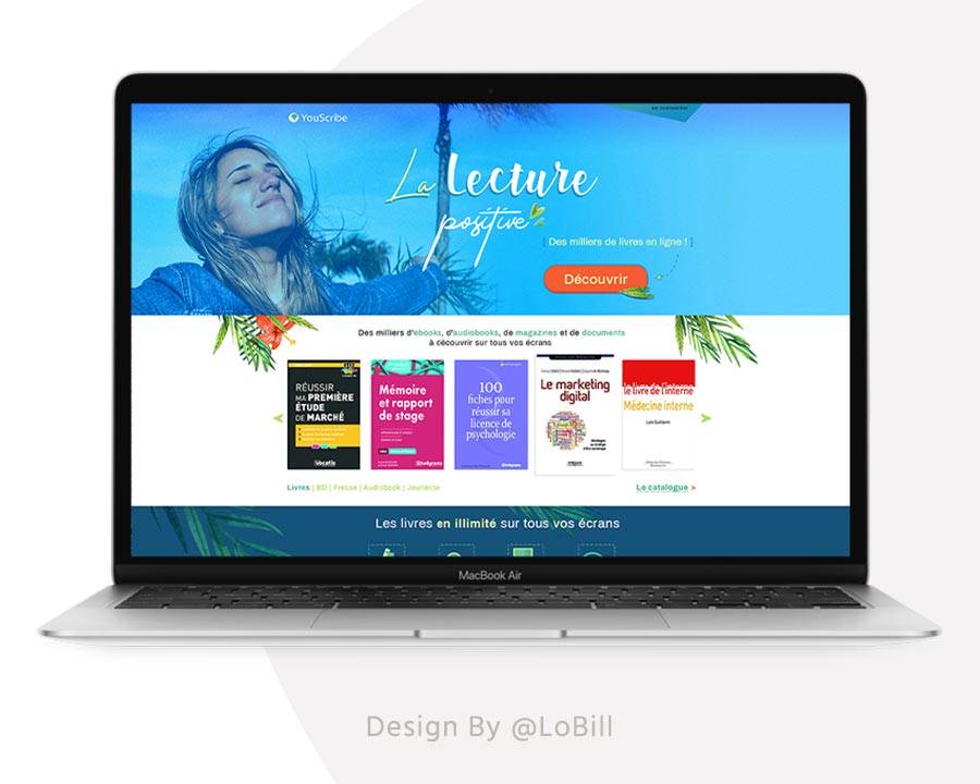 landing page youscribe - loBill Design : Site web et Communication digitale imprimée