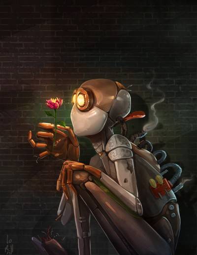 Robot Flower - Illustration : LoBill Design