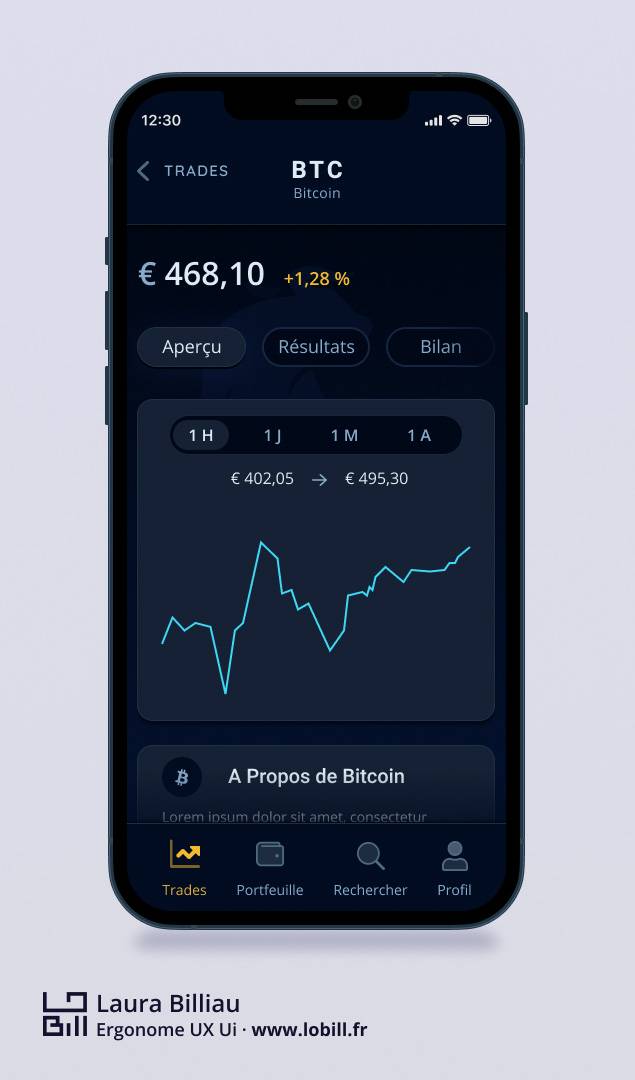 Application de crypto monnaie - trades - bitcoin